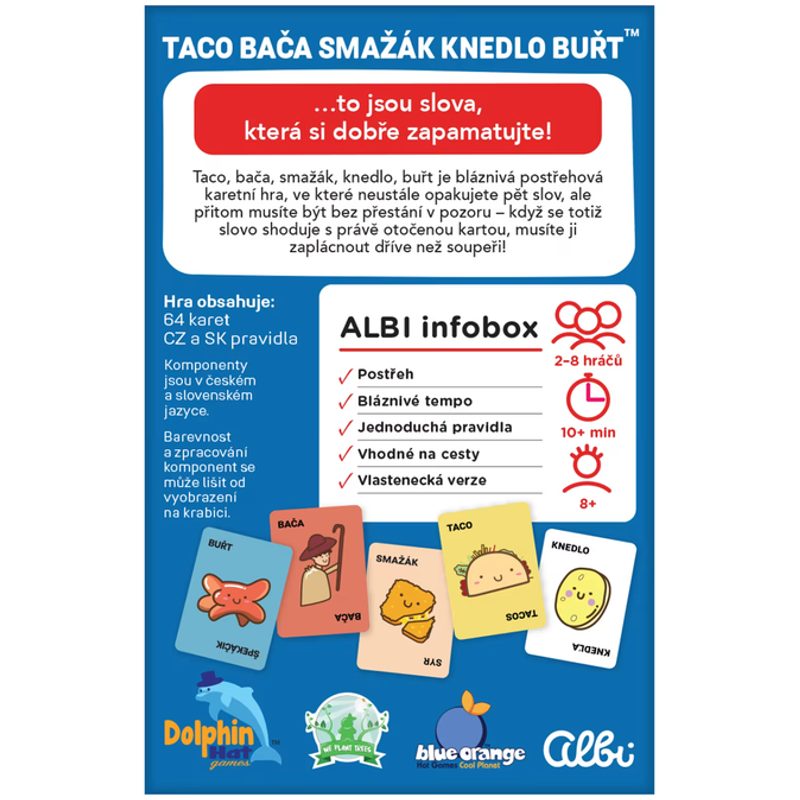 Taco, bača, smažák, knedlo, buřt