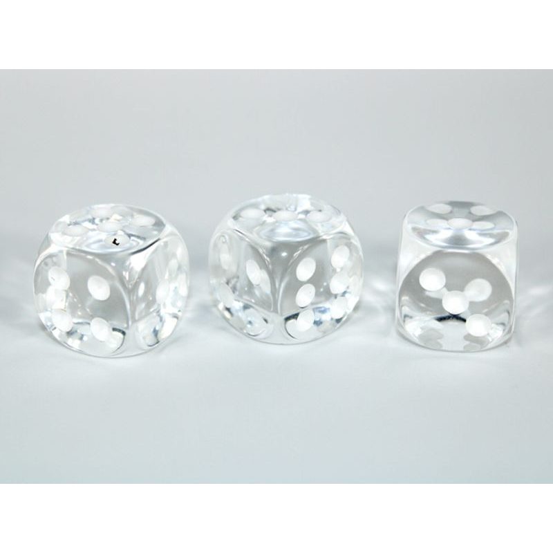 Kostka 6 stran, 16mm průhledná
