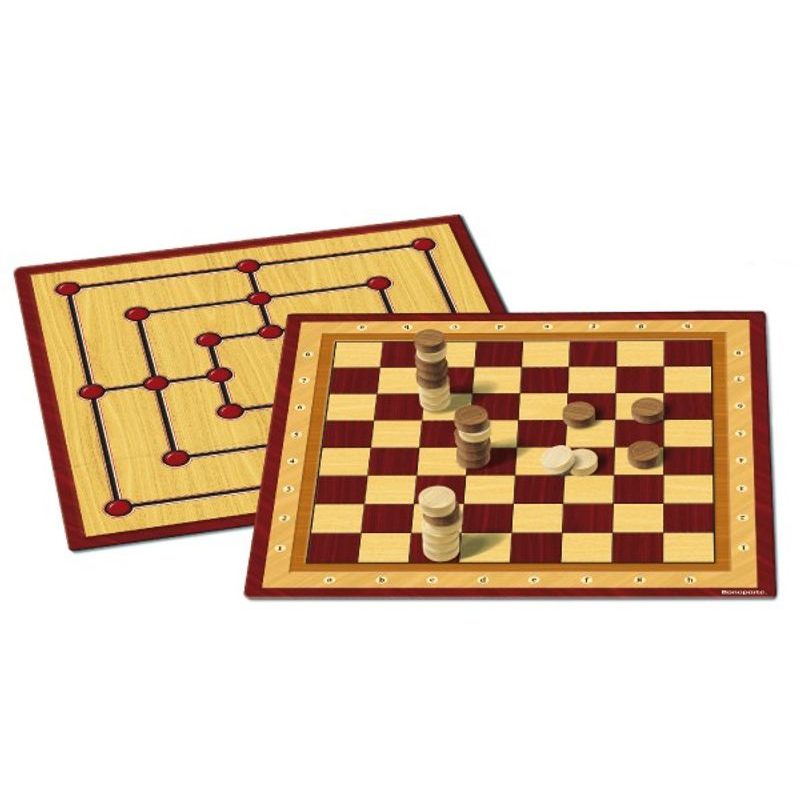 Dáma + mlýn - dřevěné kameny