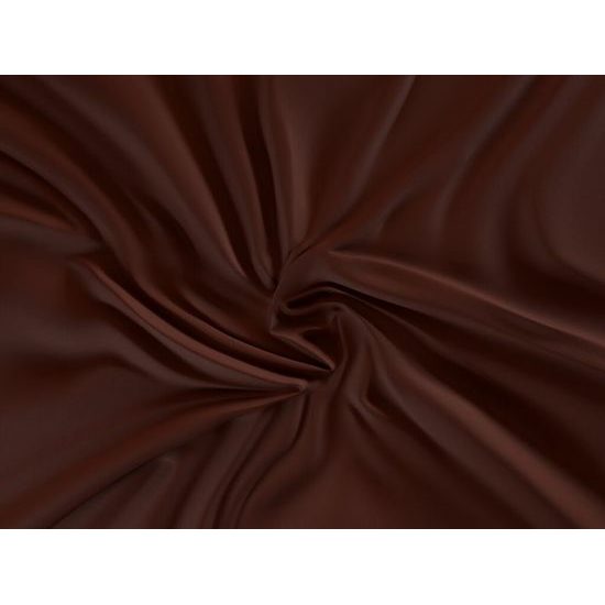Saténová plachta LUXURY COLLECTION 180x200 cm tm hnedé / čokoládové