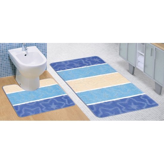 Kúpeľňová a WC predložka modrý orion