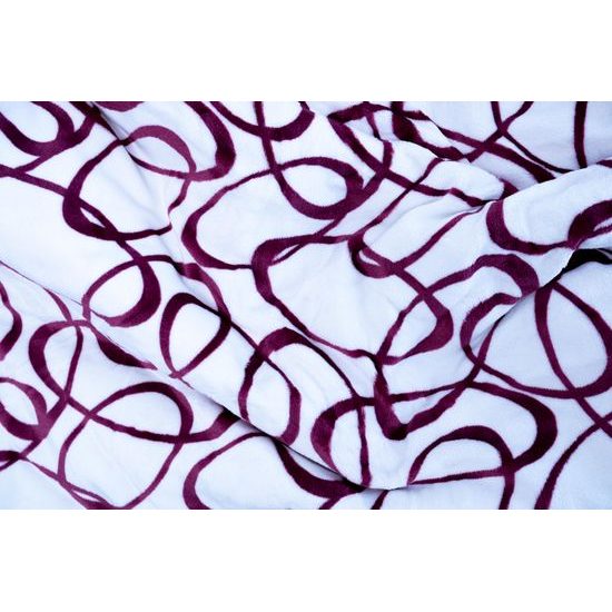 Francúzske obliečky mikroflanel Microdream - Kirsty fialová (220x200+2x70x90)