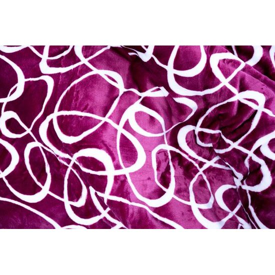 Francúzske obliečky mikroflanel Microdream - Kirsty fialová (220x200+2x70x90)