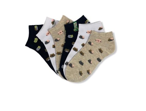 Dámske členkové ponožky (XW2659) - 12 párov (mix farieb)