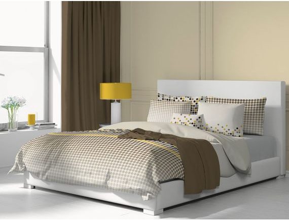 Klasické posteľné bavlnené obliečky VENTO hnedé 140x200, 70x90 cm