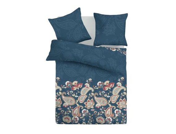 Klasické posteľné bavlnené obliečky OLYMPIA petrolejová 140x200, 70x90 cm