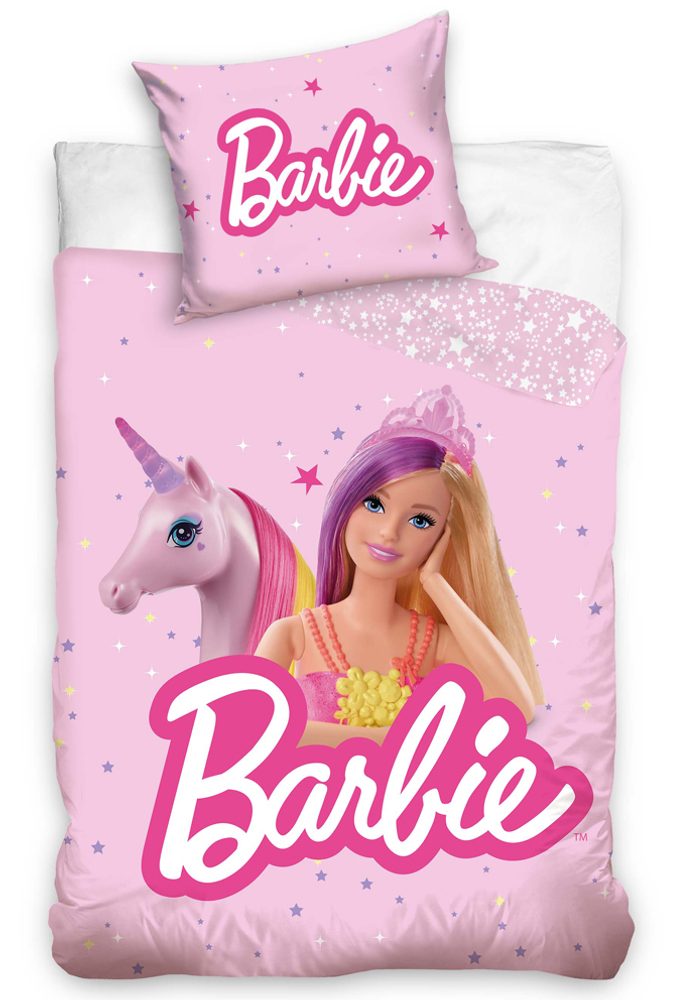 Povlečení do postýlky 100x135, 40x60 cm - Barbie a Kouzelný Jednorožec