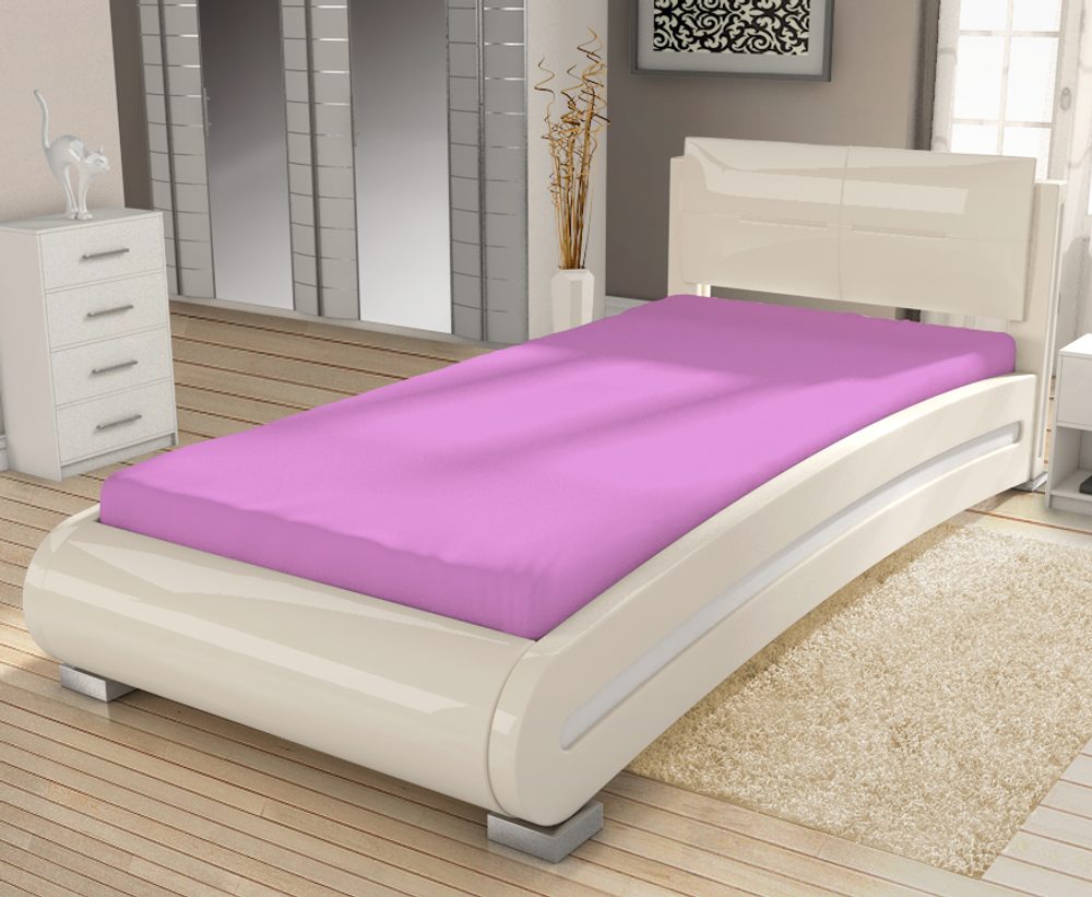 Froté prostěradlo Economy (90 x 200 cm) - Světlá fialová