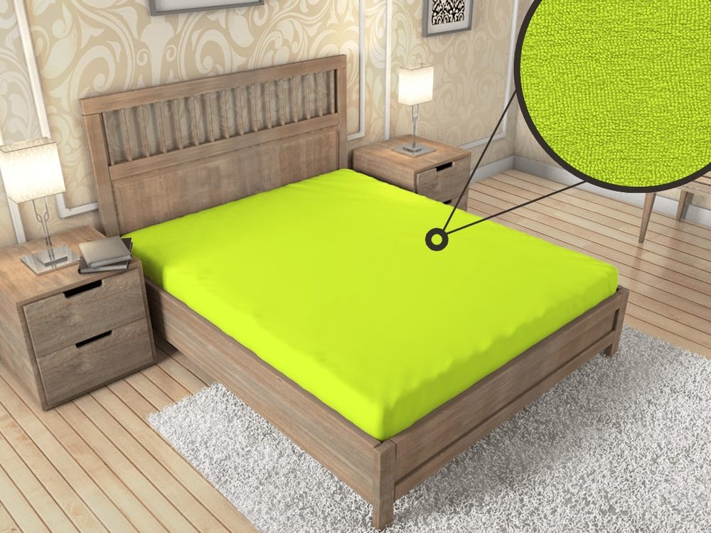 Jersey prostěradlo Economy (180 x 200 cm) - Kiwi