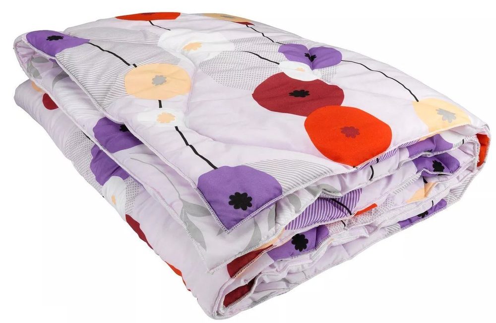 Přikrývka z dutého vlákna celoroční - květinový vzor (135x200 cm)