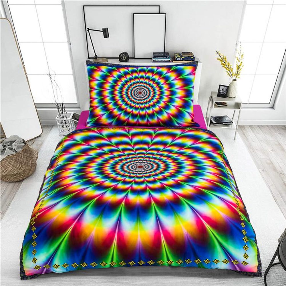 3D povlečení 140x200, 70x90 cm - Barevná mandala