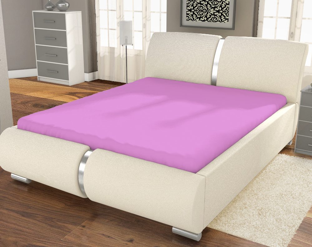 Froté prostěradlo Economy (180 x 200 cm) - Světlá fialová