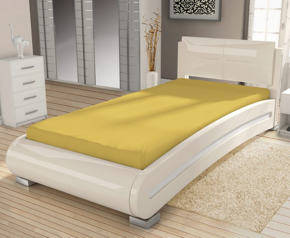 Froté prostěradlo Economy (90 x 200 cm) - Béžová