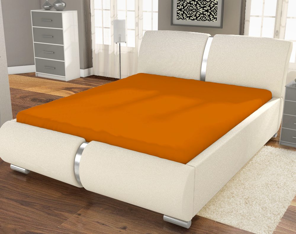 Froté prostěradlo Economy (180 x 200 cm) - Cihlová