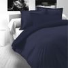 Saténové francúzske predĺžené obliečky LUXURY COLLECTION 1+2, 240x220 cm, 70x90 cm tmavo modré
