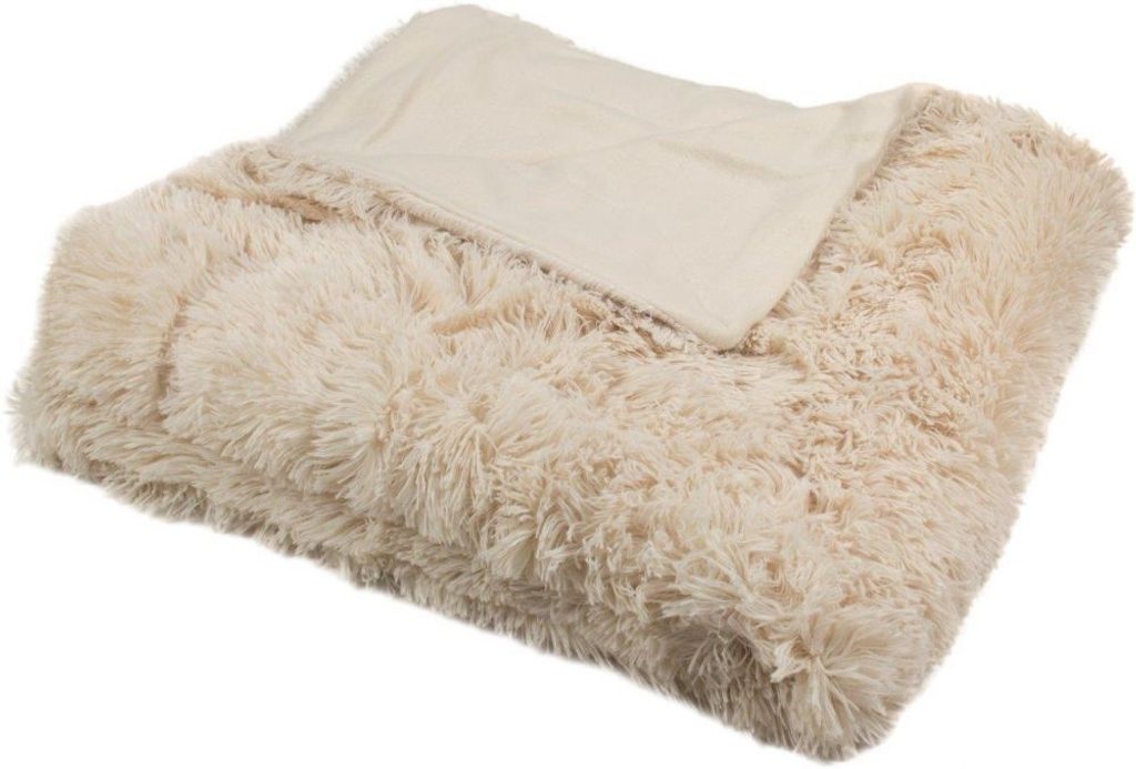 Bedario.cz - Luxusní deka s dlouhým vlasem - Béžová - Deky - Polštáře a deky