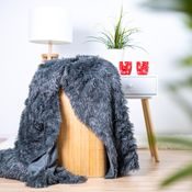 Luxusná deka s dlhým vlasom 150x200 - Tmavo sivá