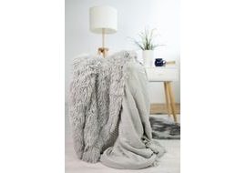 Luxusná deka s dlhým vlasom 200x230 - Svetlo sivá