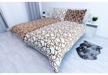 Krepové posteľné obliečky - Amélie brown