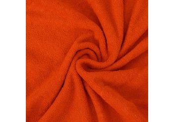 Froté prostěradlo (120 x 200 cm) - Oranžová