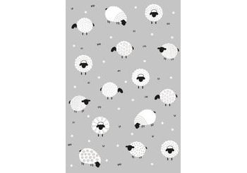 Fleecová deka 100x150 cm - Biele ovečky