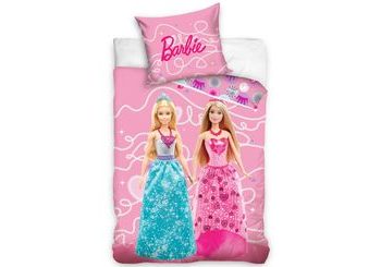 Gyermek ágyneműhuzat 140x200, 70x90 cm - Barbie (Két hercegnő)