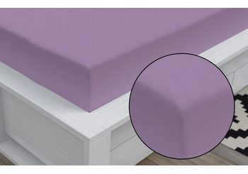 Jersey prostěradlo (140 x 200 cm) - Světle fialová