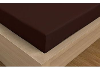 Saténové prostěradlo (100 x 200 cm) - Tmavě hnědá / čokoládová