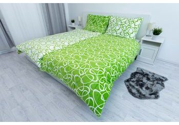 Krepové posteľné obliečky - Amélie green
