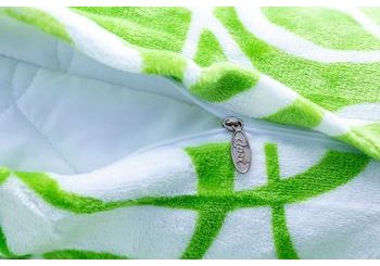 Francúzske obliečky mikroflanel Microdream - Kirsty zelená (220x200+2x70x90)