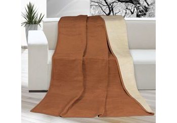 Egyszínű takaró 150x200cm barna/bézs