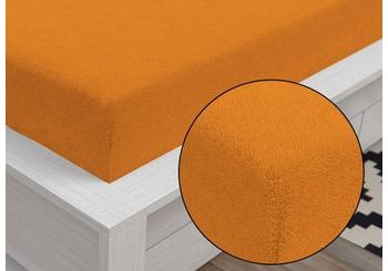 Froté prostěradlo Classic (180 x 200 cm) - Oranžová
