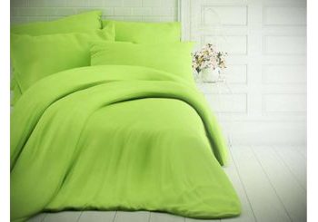Jednofarebné bavlnené obliečky 140x200, 70x90cm svetlo zelené