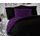 Saténové predĺžené obliečky LUXURY COLLECTION 140x220 cm, 70x90 cm čierne / tmavo fialové