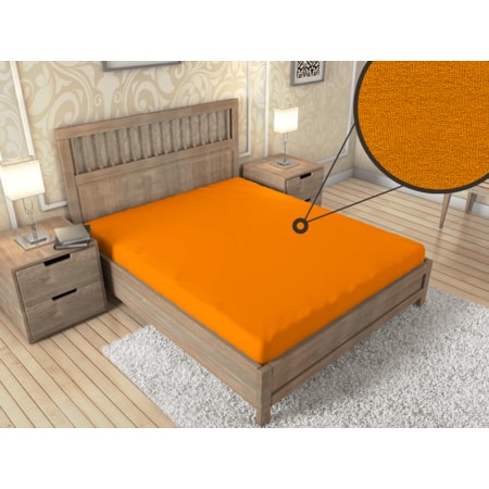Frottír lepedő ECONOMY (180x200 cm) - narancssárga