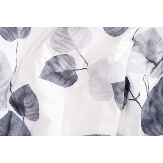 Bavlnené obliečky šedé listy (LS275)