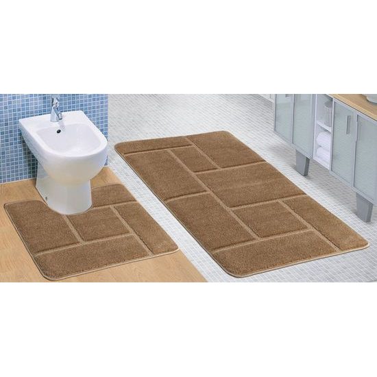 Fürdőszobai és WC alátét bézs fal