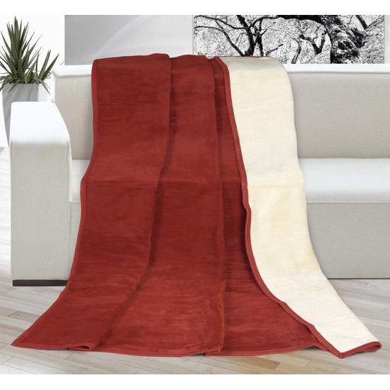 Egyszínű takaró 150x200cm mogyorószín/bézs