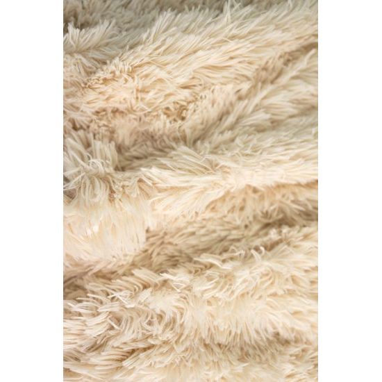 Luxusná deka s dlhým vlasom 150x200 - Bežová