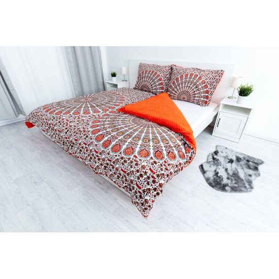 Microdream PREMIUM ágyneműhuzat (140x200+70x90) - Téglaszínű mandala