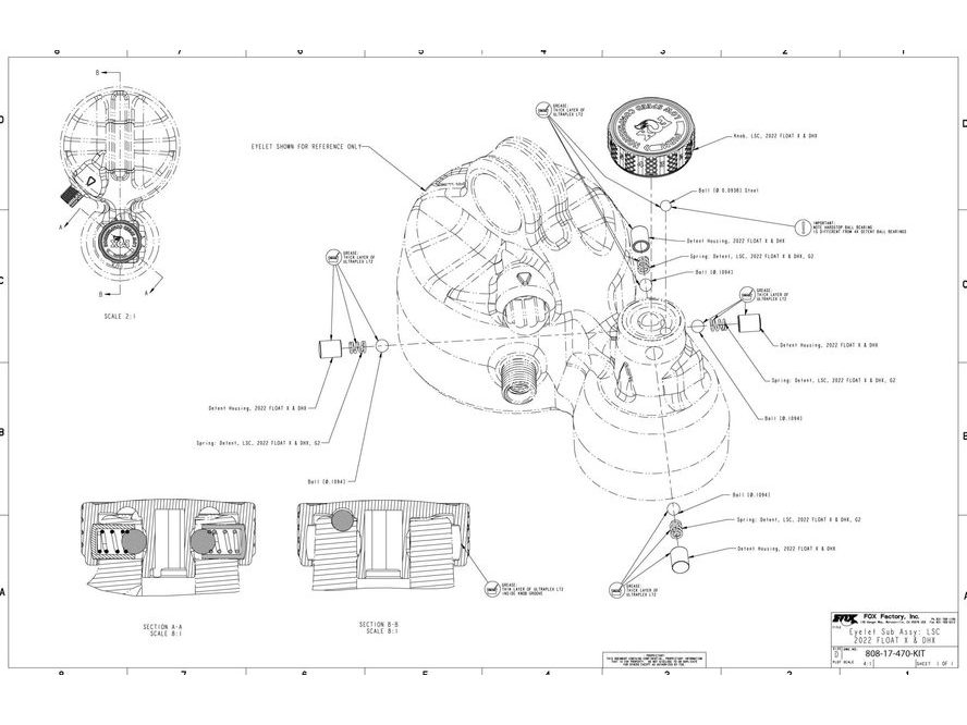 Ovladač komprese tlumiče FOX 2022 FLOAT X/DHX komplet