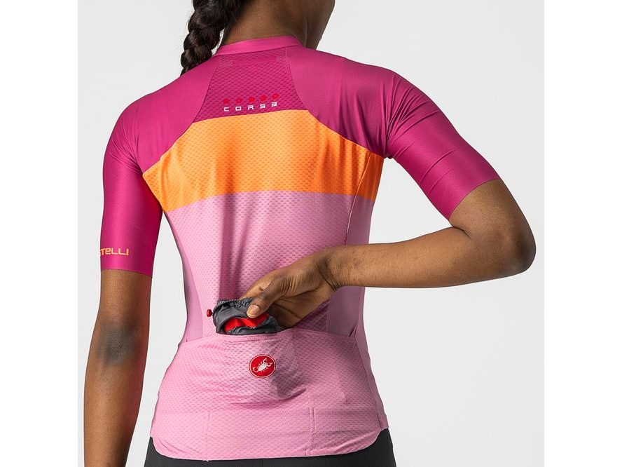 Dámský dres Castelli Aero pro (pink/coral flash)