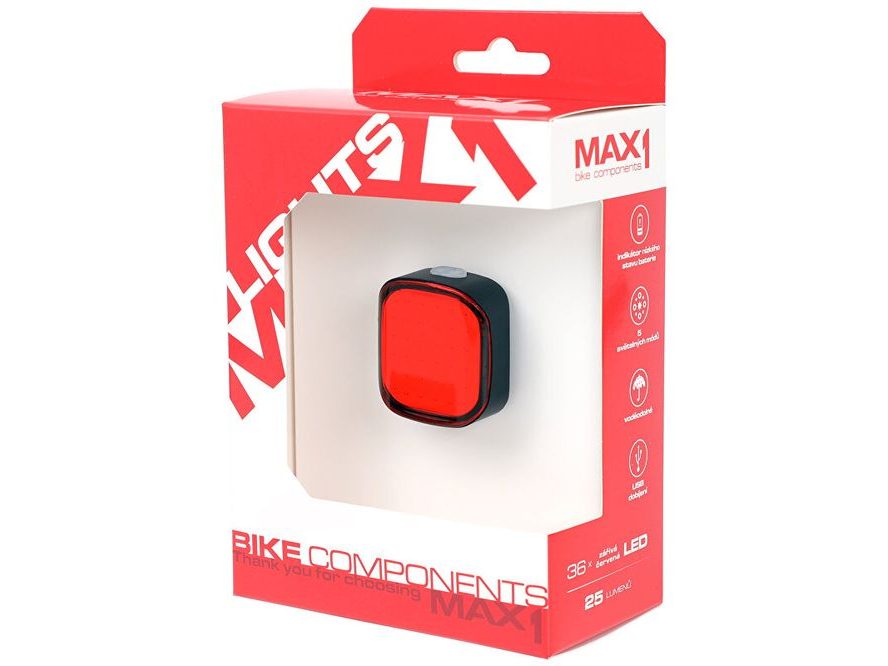 Blikačka zadní MAX1 Sirius (černá)