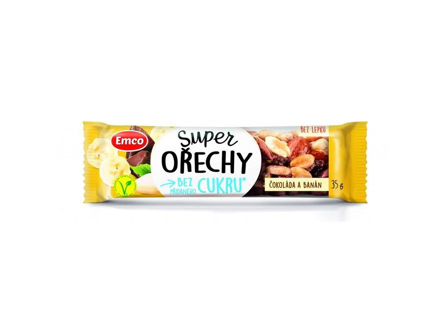 Emco Tyčinka Super ořechy banán 35g