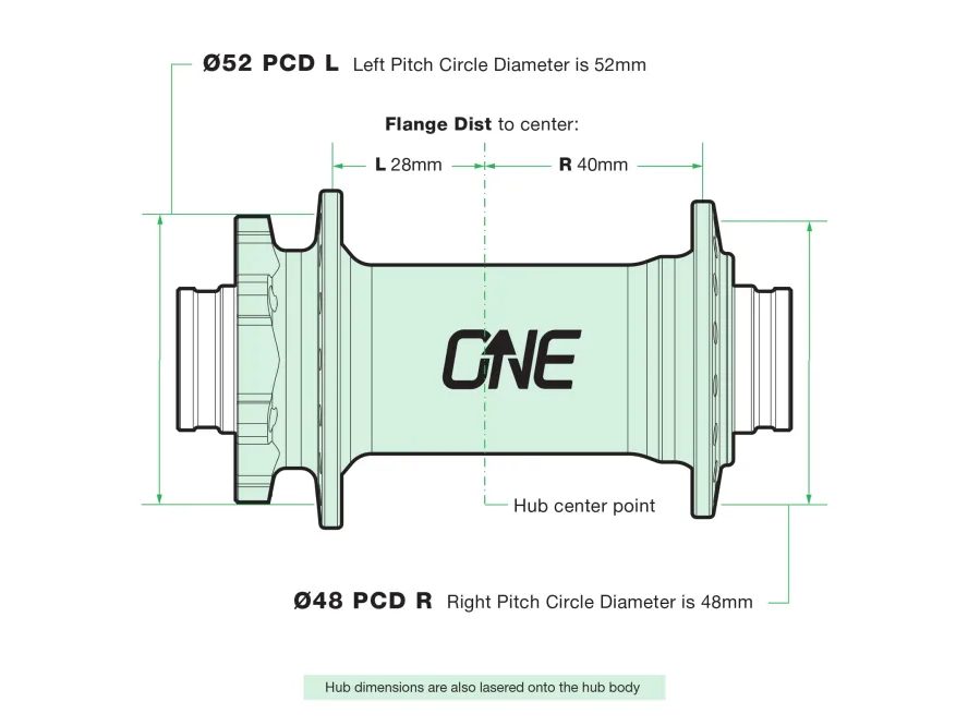 Náboj přední OneUp 20x110 BOOST 32 děr DH