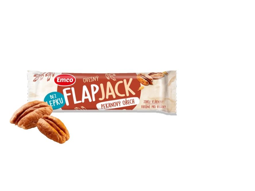 Emco Flapjack s pekanovými ořechy a s příchutí javorového sirupu, 45 g