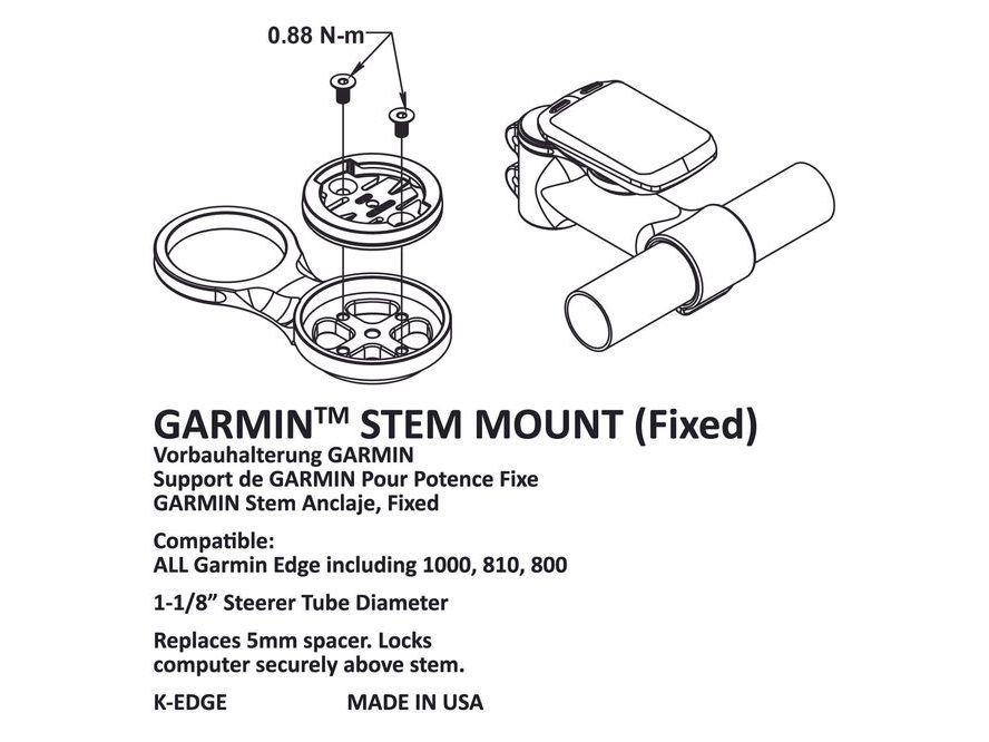 Držák K-Edge Garmin na víčko hl. složení