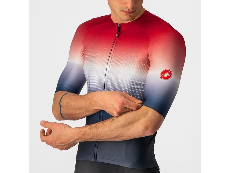 Dres Castelli Aero Race 6.0 (savile blue/pro red)