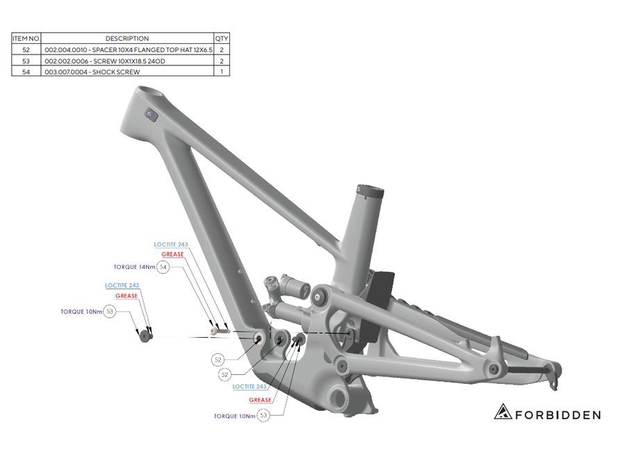 Šroub Forbidden 002.002.0006