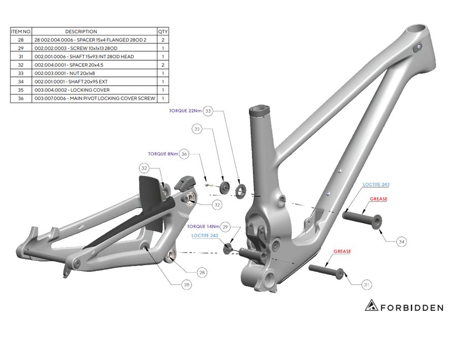 Šroub Forbidden 003.007.0006